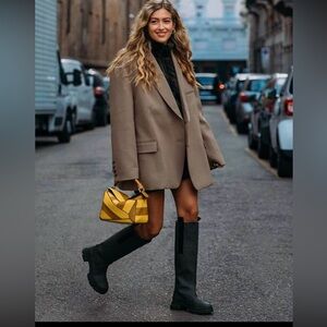 Alohas Katiuska Boot 
 knee-high tall leather boots in green